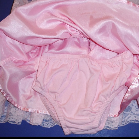 My First Birthday Dress Tutu Pink White Lace Tulle - Picture 3 of 9